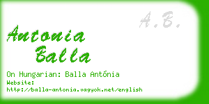 antonia balla business card